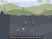 Флеш игра онлайн Рыбачка